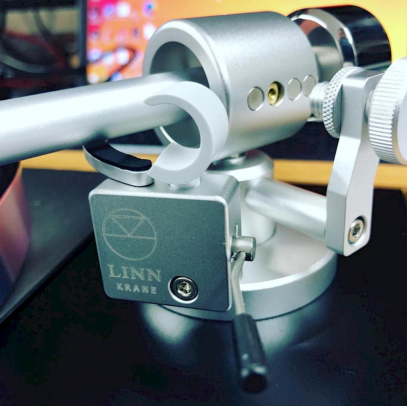 Linn Krane Tonearm fitted to Lp12 Majik available at Martins Hi-Fi
