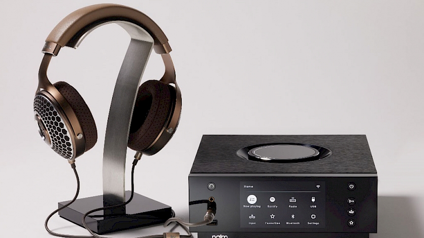 uniti atom headphone next to focal headphones