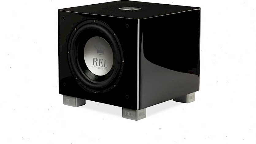 rel t7/x subwoofer in black