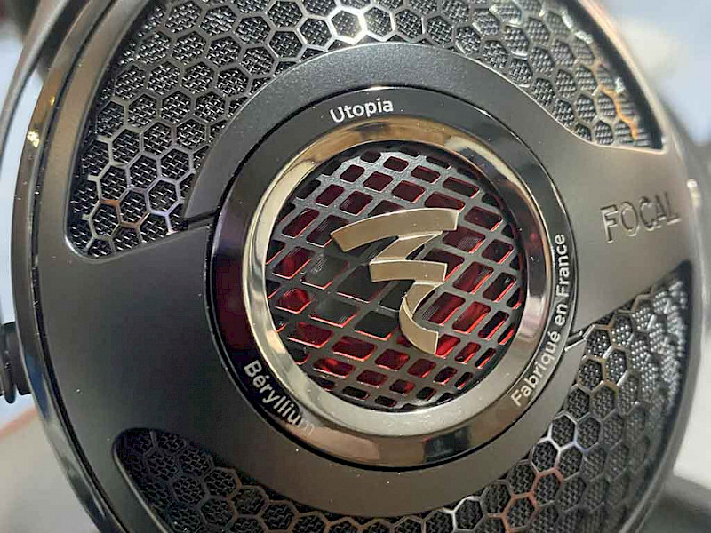 close up of the side of a focal headphone